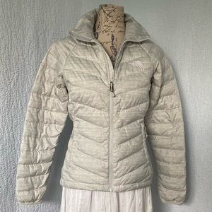 Northface Flare Light Gray Down Jacket Size  Small